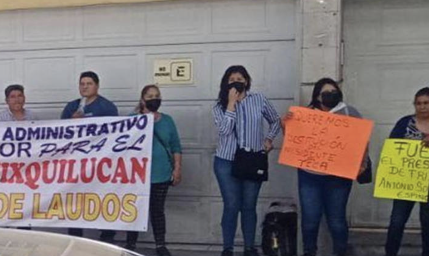 Extrabajadoras del Tribunal de Conciliación y Arbitraje del Edomex piden atender sus litigios